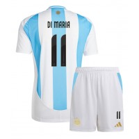 Dječji Nogometni Dres Argentina Angel Di Maria #11 Domaci Copa America 2024 Kratak Rukav (+ Kratke hlače)